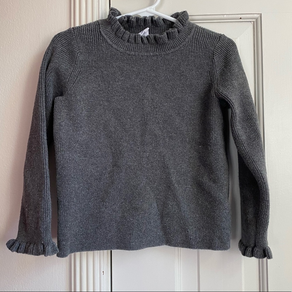Gap Gray Ruffle Sweater 4T